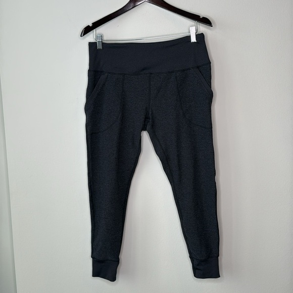 Zella Slim Fit Jogger Leggings in Heathered Black Size Large - Picture 1 of 9